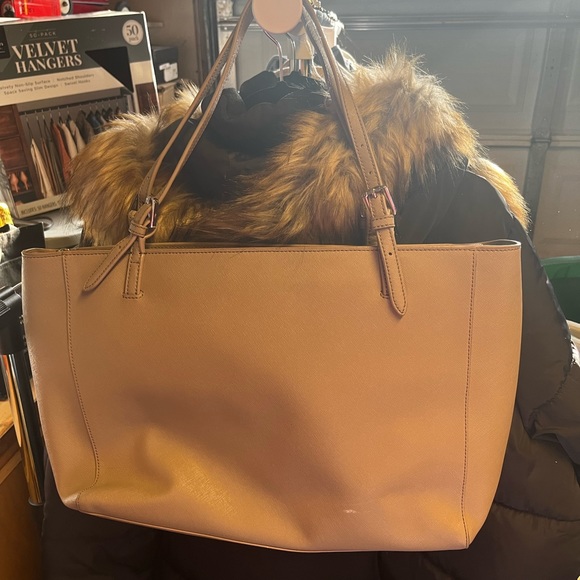 Tory Burch Gray Leather Tote Bag - Picture 3 of 5